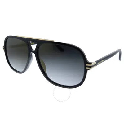 MARC JACOBS MARC JACOBS GREY GRADIENT MIRROR NAVIGATOR MEN'S SUNGLASSES MARC 468/S 0807/FQ 59 
