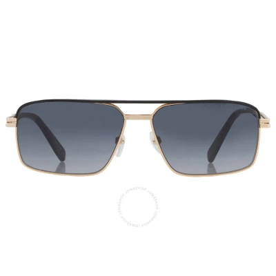 Marc Jacobs Grey Gradient Navigator Men's Sunglasses Marc 473/s 0rhl/9o 59 In Black / Gold / Grey