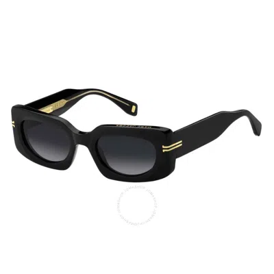 Marc Jacobs Grey Gradient Rectangular Ladies Sunglasses Mj 1075/s 0807/9o 50 In Black
