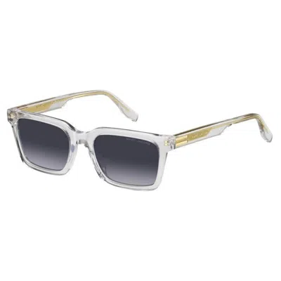 Marc Jacobs Grey Gradient Rectangular Men's Sunglasses Marc 719/s 0900/9o 53 In Transparent