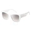 Marc Jacobs Grey Mirror Silver Butterfly Ladies Sunglasses Marc 695/s 0hym/ic 55