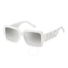 Marc Jacobs Grey Mirror Silver Square Ladies Sunglasses Marc 693/s 0hym/ic 55