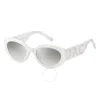 Marc Jacobs Grey Mirrorshade Silver Cat Eye Ladies Sunglasses Marc 694/g/s 0hym/ic 54