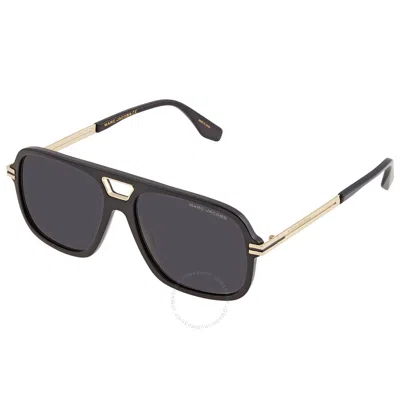 Marc Jacobs Grey Navigator Men's Sunglasses Marc 415/s 02m2/ir 56 In Black
