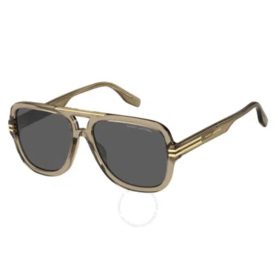 Marc Jacobs Grey Navigator Men's Sunglasses Marc 637/s 0ham/ir 58 In Green