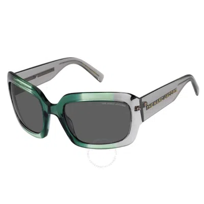 Marc Jacobs Grey Rectangular Ladies Sunglasses Marc 574/s 08yw/ir 59 In Green