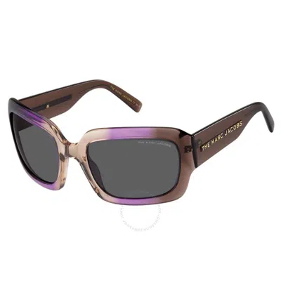 Marc Jacobs Grey Rectangular Ladies Sunglasses Marc 574/s 0e53/ir 59 In Multi