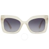 Marc Jacobs Grey Shaded Butterfly Ladies Sunglasses Mj 1073/s 040g/9o 53 In Grey / Yellow