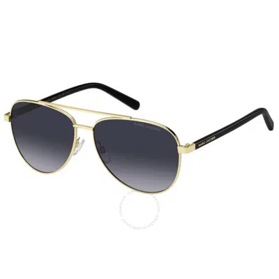 Marc Jacobs Grey Shaded Pilot Ladies Sunglasses Marc 760/s 0rhl/9o 60 In Gold