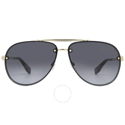 Marc Jacobs Grey Shaded Pilot Men's Sunglasses Marc 317/s 02f7/9o 61 In Gold / Grey