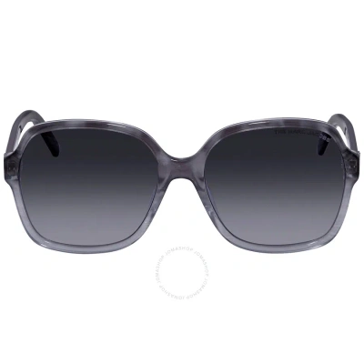 Marc Jacobs Grey Shaded Square Ladies Sunglasses Marc 526/s 0ab8/9o 57 In Black