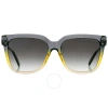 MARC JACOBS MARC JACOBS GREY SHADED SQUARE LADIES SUNGLASSES MARC 580/S 0XYO/9O 55