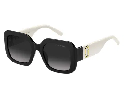 Marc Jacobs Grey Shaded Square Ladies Sunglasses Marc 647/s/us 080s/9o 53 In Black