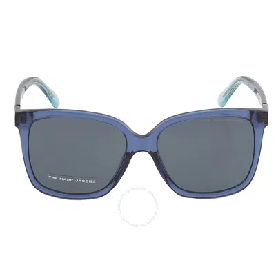 Marc Jacobs Grey Square Ladies Sunglasses Marc 582/s 0zx9/ir 56 In Blue
