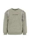 Marc Jacobs Grey Sweatshirt For Boy With Logo In Green