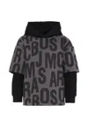 Marc Jacobs Grey Sweatshirt For Kids With Logo In Gray