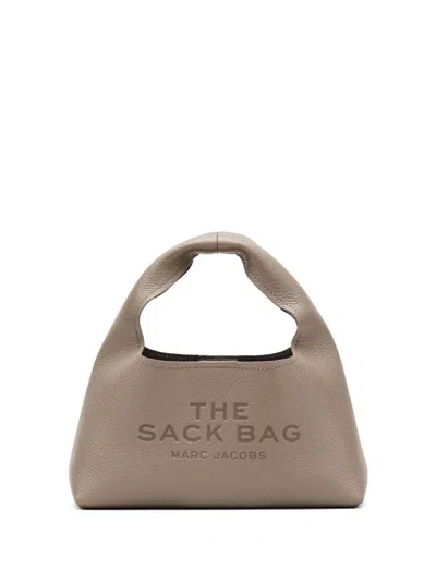 MARC JACOBS GREY THE LEATHER MINI SACK BAG