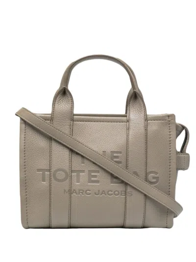 MARC JACOBS GREY THE LEATHER SMALL TOTE BAG