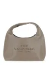 Marc Jacobs 'the Sack' Grey Shoulder Bag With Embossed Logo In Gray