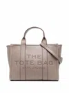 Marc Jacobs The Tote Bag Medium Grey Shoulder Bag With Logo In Grainy Leather Woman  In Gray