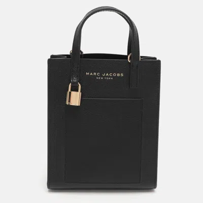 Pre-owned Marc Jacobs Grind Black Leather Tote