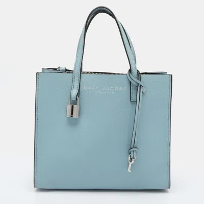 Pre-owned Marc Jacobs Grind Blue Leather Tote