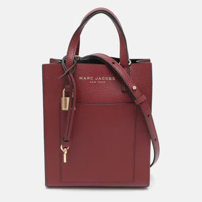Pre-owned Marc Jacobs Grind Burgundy Leather Crossbody Bag