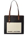 Marc Jacobs Grind Leather Tote In Black