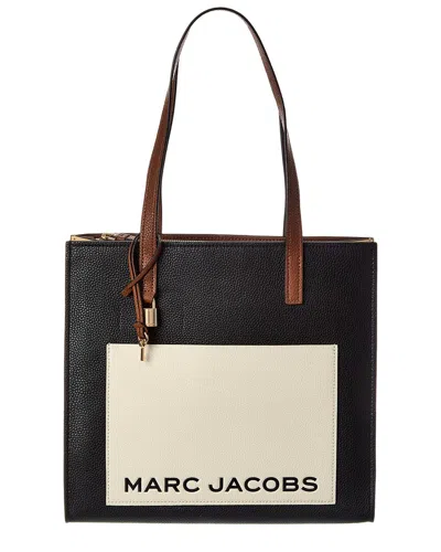 Marc Jacobs Grind Leather Tote In Black