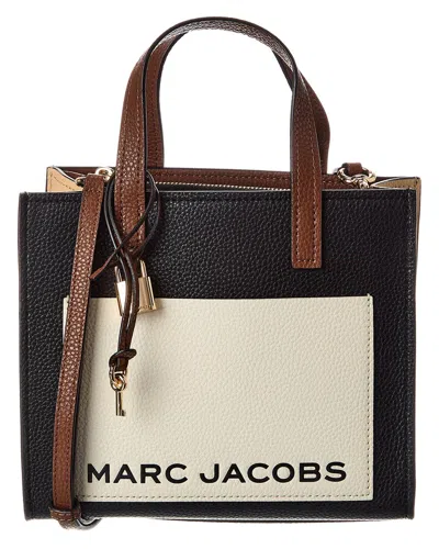 Marc Jacobs Grind Mini Leather Tote In Black