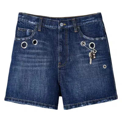Pre-owned Marc Jacobs Grommet Denim Shorts 'medium Wash Indigo' | Blue | Women's Size 25