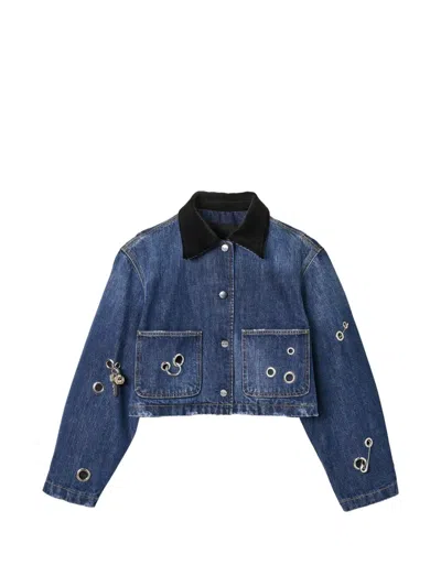 Marc Jacobs Grommet-detail Jacket In Blue