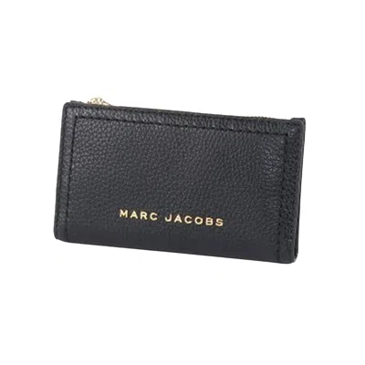 Pre-owned Marc Jacobs Groove Signet Medium Flat Wallet 'black' | Men's Size Onesize
