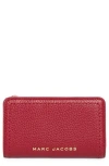 Marc Jacobs Groove Slg Leather Compact Wallet In Red