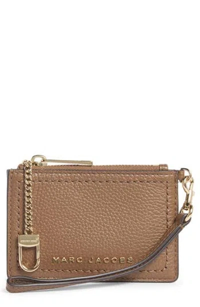 Marc Jacobs Groove Top Zip Wristlet In Brown
