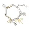 Marc Jacobs Silver & Gold 'the Grunge Glam Charm' Bracelet