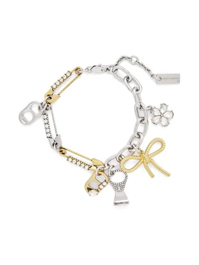 Marc Jacobs Grunge Glam Charm Bracelet In Silver