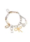 Marc Jacobs Silver & Gold 'the Grunge Glam Charm' Bracelet In Silver