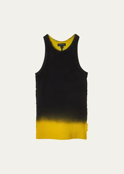 Marc Jacobs Grunge Spray-effect Tank Top In Black Citrine