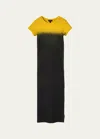 Marc Jacobs Grunge Spray Shrunken Tee Dress Black/citrine In Black Citrine