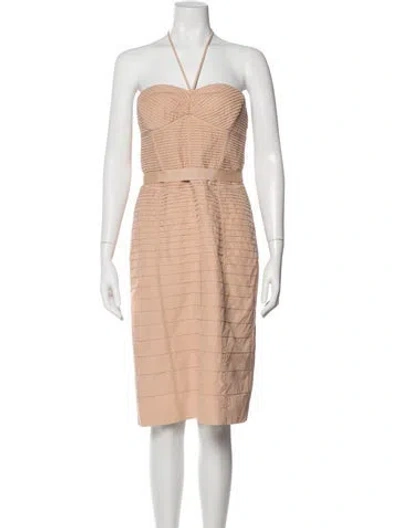 Pre-owned Marc Jacobs Halterneck Knee-length Dress In Neutral