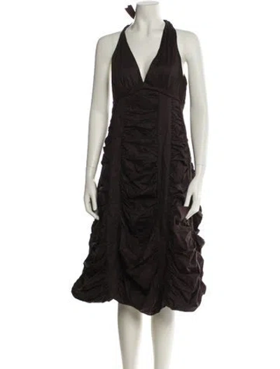 Pre-owned Marc Jacobs Halterneck Midi Length Dress In Black