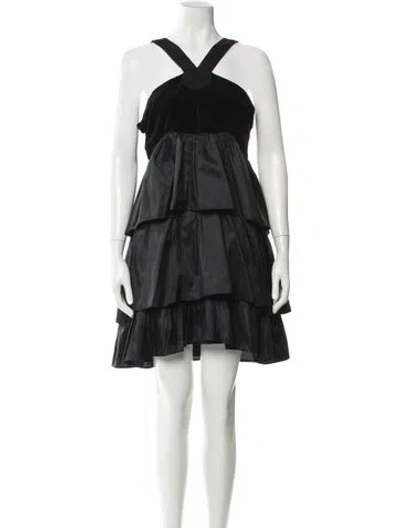 Pre-owned Marc Jacobs Halterneck Mini Dress In Black