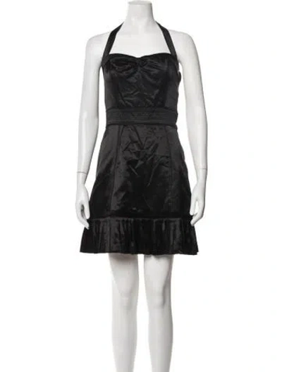 Pre-owned Marc Jacobs Halterneck Mini Dress In Black