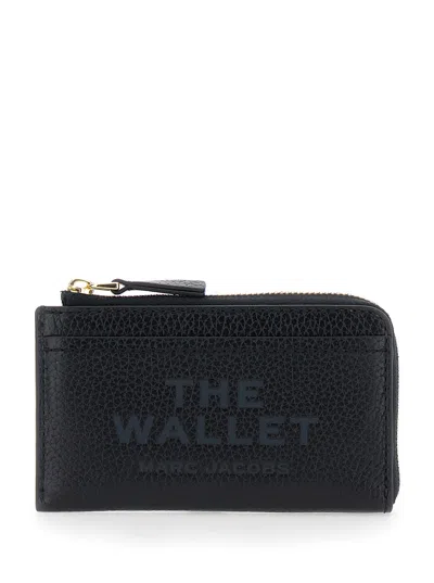Marc Jacobs Hammered Leather Wallet In Black