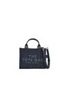 Marc Jacobs Borsa A Mano The Leather Small Tote Bag Blue Sea In Blue