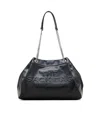 Marc Jacobs Structured Black Shoulder Bag With Drawstring Closure In Black