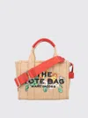 Marc Jacobs Medium Tote Embroidery Daisy Raffia In Beige