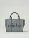 Marc Jacobs The Leather Medium Tote Bag In Gray
