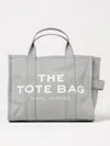 Marc Jacobs Medium Logo Canvas Tote Bag In Gray